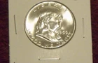 SILVER 1956 Franklin half dollar  Very Nice coin Proof Like