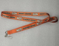 NOS Energy Drink Lanyard Keychain