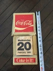 Vintage 1985 Coca-Cola Daily Flip Wall Calendar Sign, Coke Is It! Retro