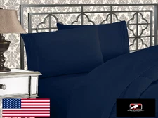 Elegant Comfort 1500TC Microfiber 3-Line Embroidered California King Sheet Set