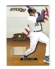 Frank Thomas 2001 Donruss Studio Leather & Lumber Game Used Bat Card # LL-5