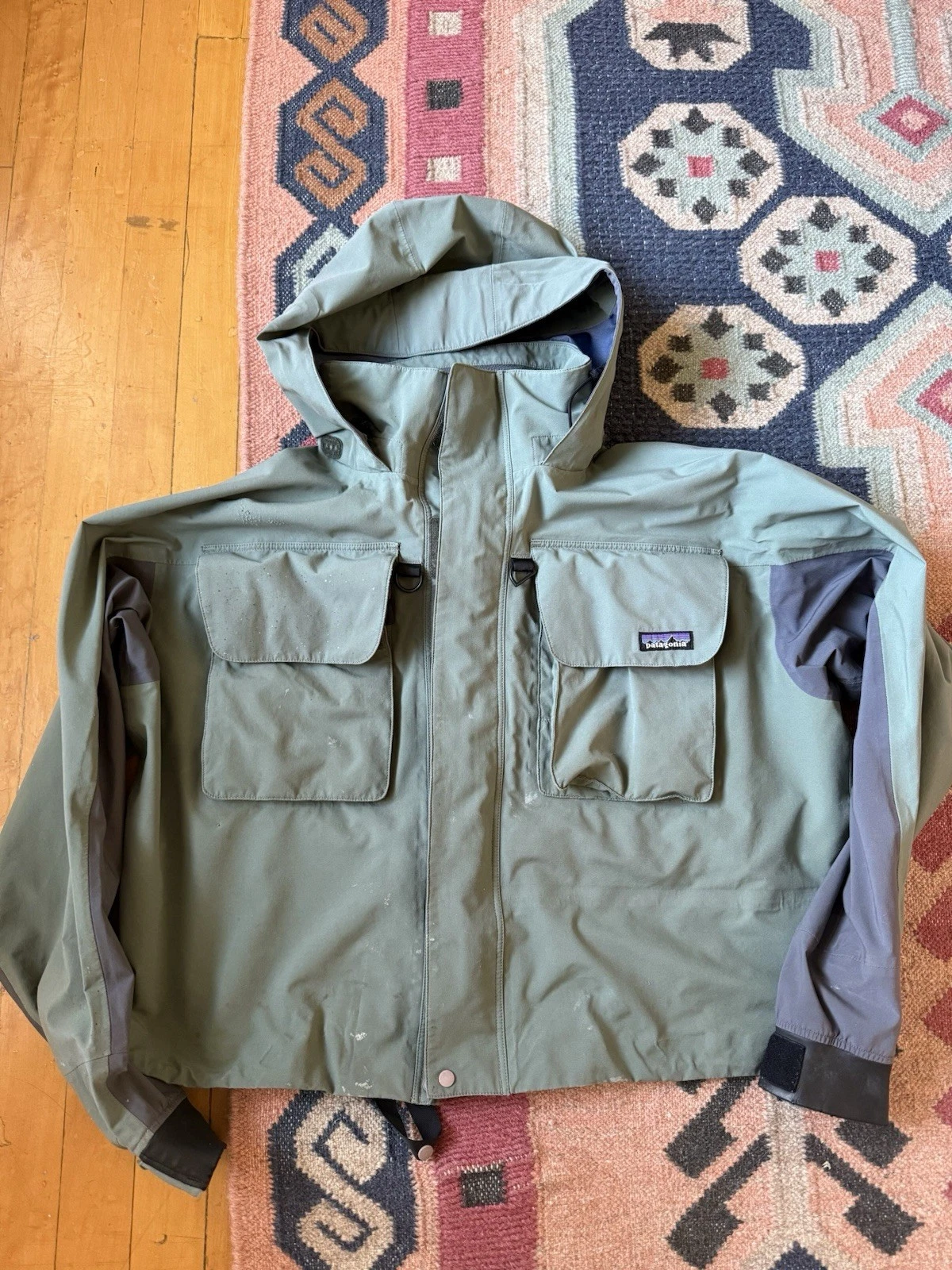 Vintage 90’s Patagonia Fly Fishing Jacket Large Olive Green
Opens in a new window or tab