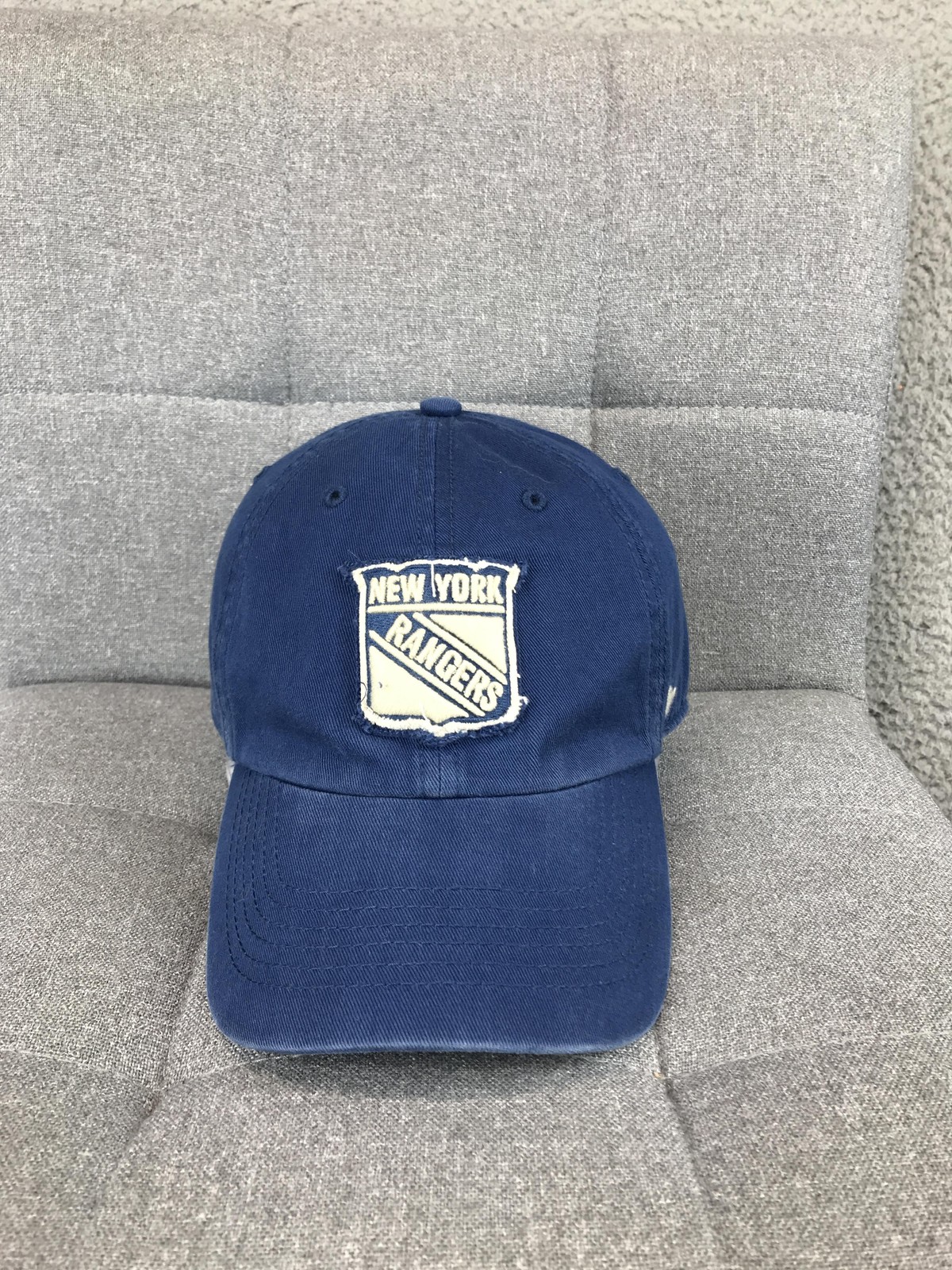 New York Rangers Hat Cap Strap Back Mens One Size Blue NHL Hockey 47 Brand