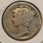 1918-S Mercury Silver Dime GOOD / VG