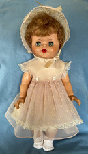 Vintage 19" Vinyl Drink  Wet, Sleep Eye, Unmarked Baby Doll in Orig. Clothes