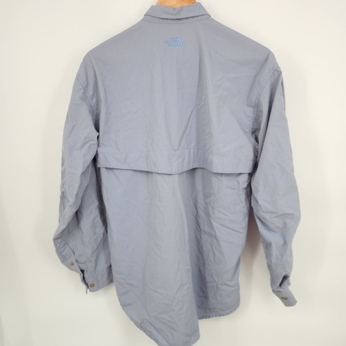 The North Face Mens Long Sleeve Button Down Roll-Tab Blue Shirt Utility Size S - Picture 3 of 8