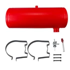 Red Gas Fuel Tank Aluminum Cylinder 6"x18" 2 Gallon For Mini bike Go kart