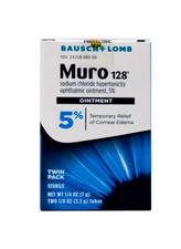 Bausch + Lomb Muro 128 5% Sodium Chloride Hypertonicity Opthalmic Solution Twin
