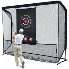 11x10ft Heavy Duty Large Golf Hitting Practice Net for Backyard w/ Target Cloth