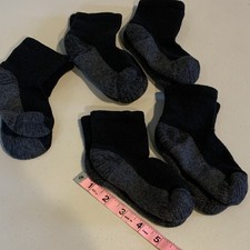 Cushioned Low Cut Ankle Socks 5 Pairs Black Gray Unisex Kids Size S