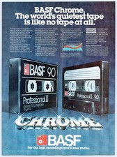 BASF Chrome Professional II 90 Cassette Tape Mobile Fidelity 1981 Print Ad