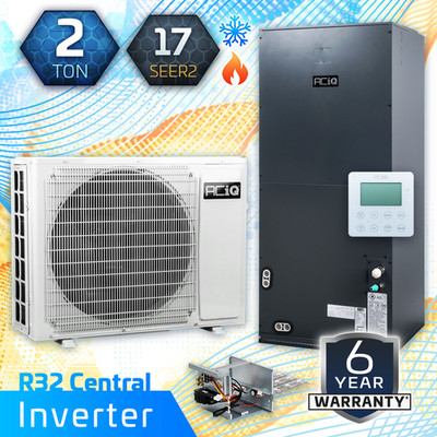 ACiQ Essentials 2 Ton 17 SEER2 Inverter Heat Pump Split System & 5kW Aux, R32