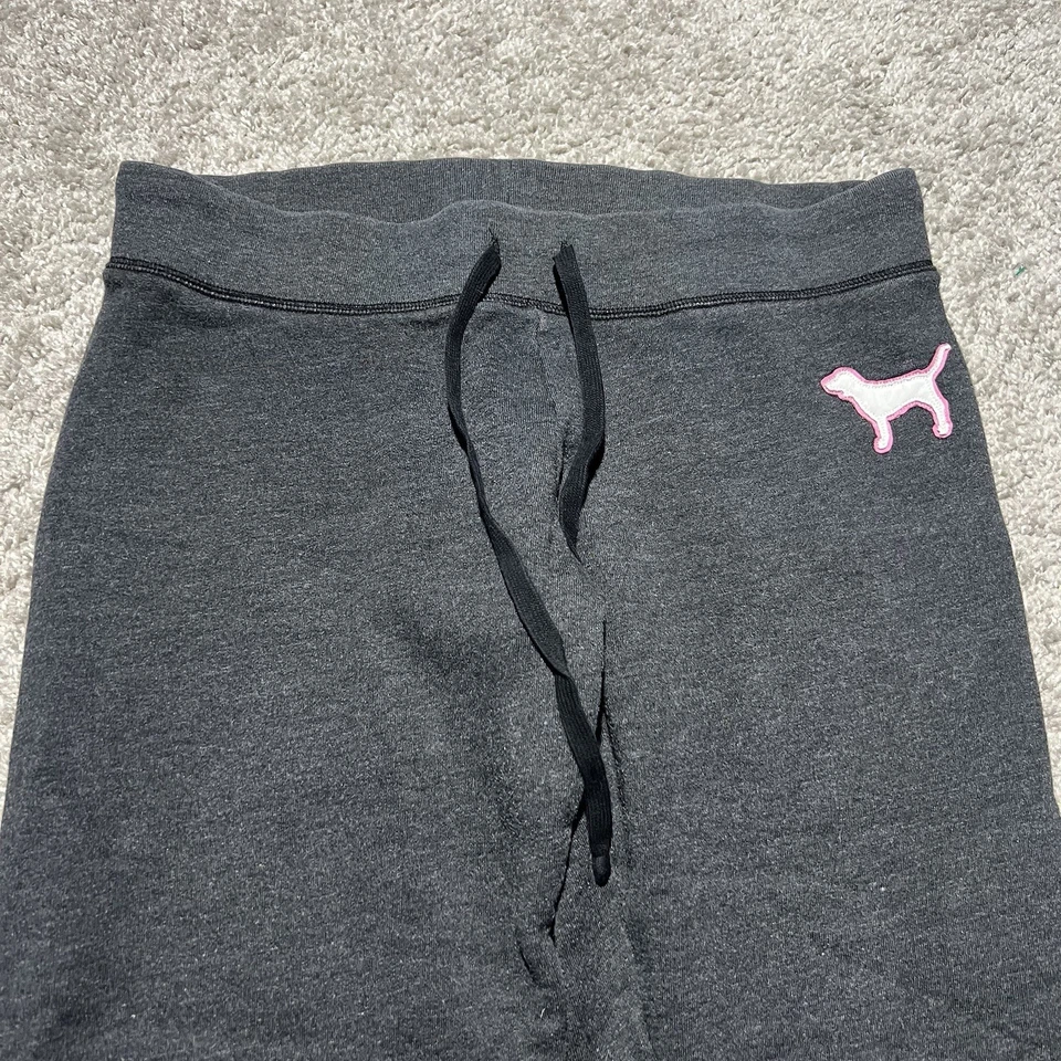Pink Victoria’s Secret Women’s Lounge Pants Medium Gray Academy Dog Y2k Vintage - Image 3 of 4