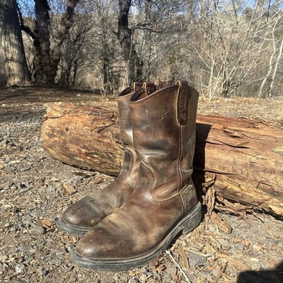 Red Wings Boots Size 10 Anti Slip Style 1124 Brown Leather
