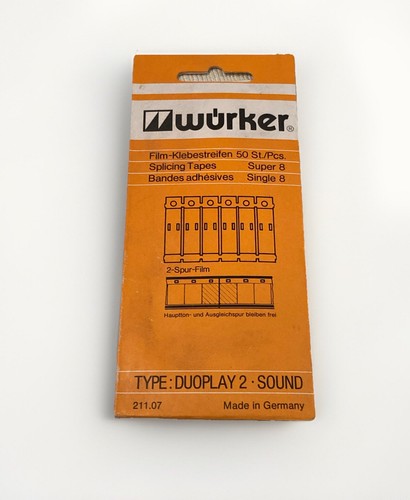 Sealed WURKER Super-8 SPLICING TAPES 50 Piece Pack - Picture 1 of 6