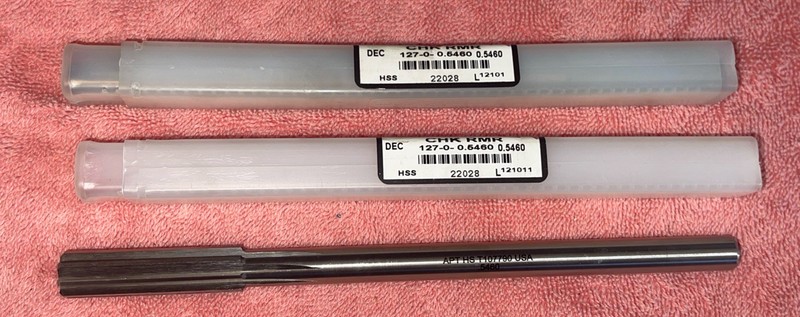 2pcs New Alvord Polk USA 1/2” 127-0-0.5460 HSS Round Straight Shank Reamer