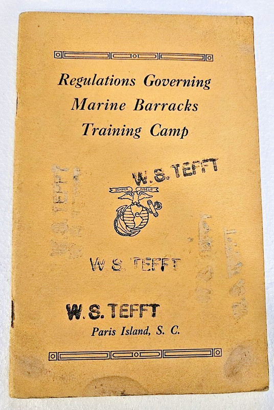 1919 REGULATIONS GOVERNING MARINE BARRACKS TRAINING CAMP PARIS ISLAND , SC. WWI