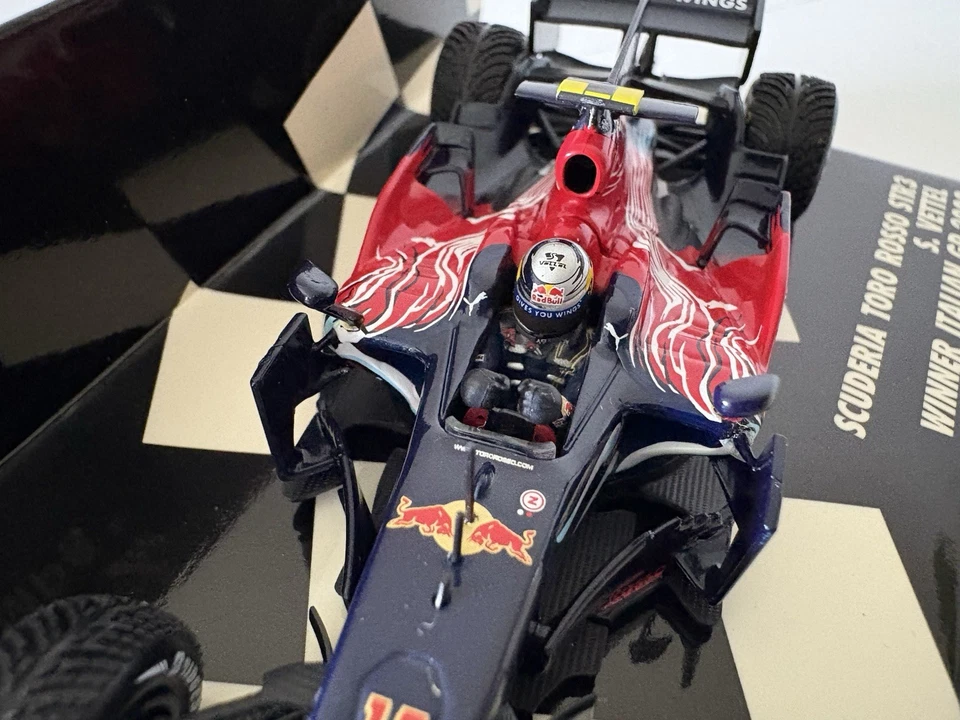 Minichamps 1/43 Seb Vettel 2008 Italian GP First Win Toro Rosso - Image 3 of 4