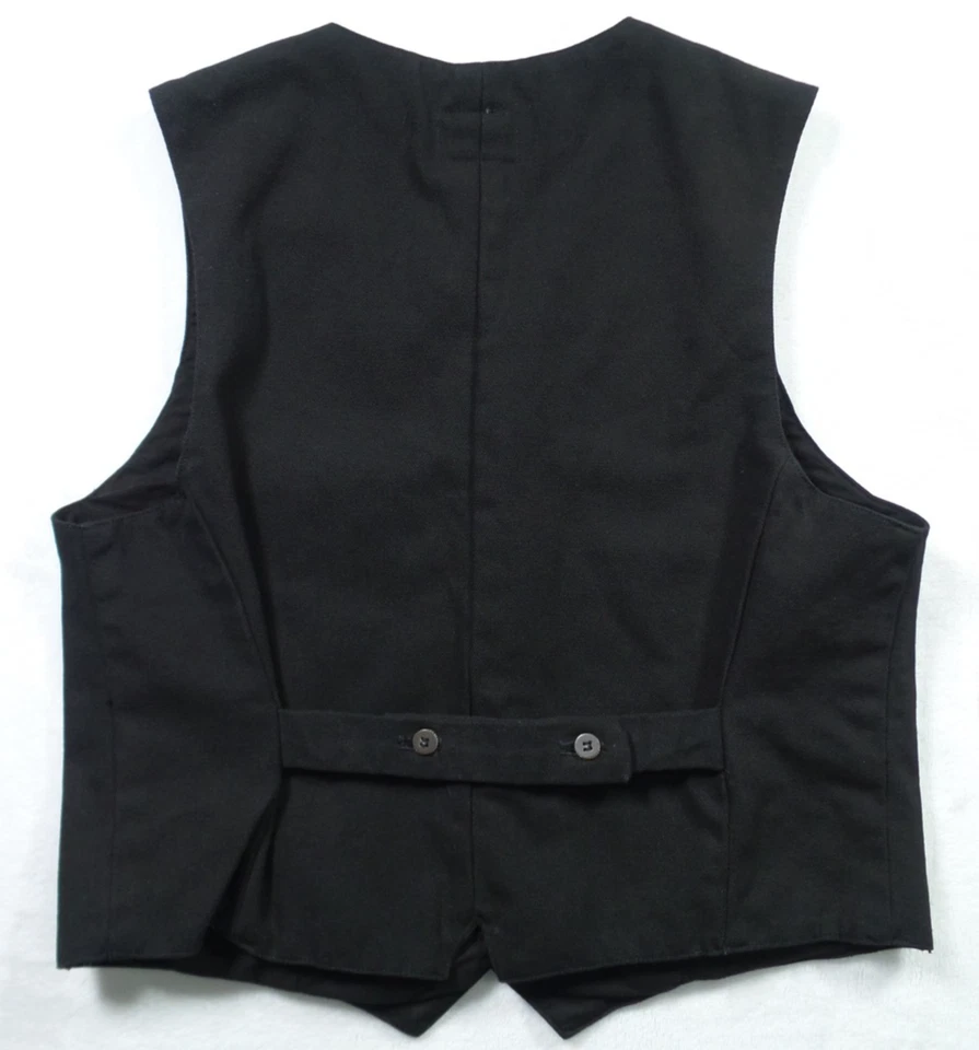 Vintage Scully Vest Womens Small Black Western Button Front Pockets Made In USA - Image 4 of 4