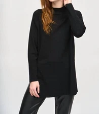 Joseph Ribkoff mock neck long sleeve sweater knit top size M