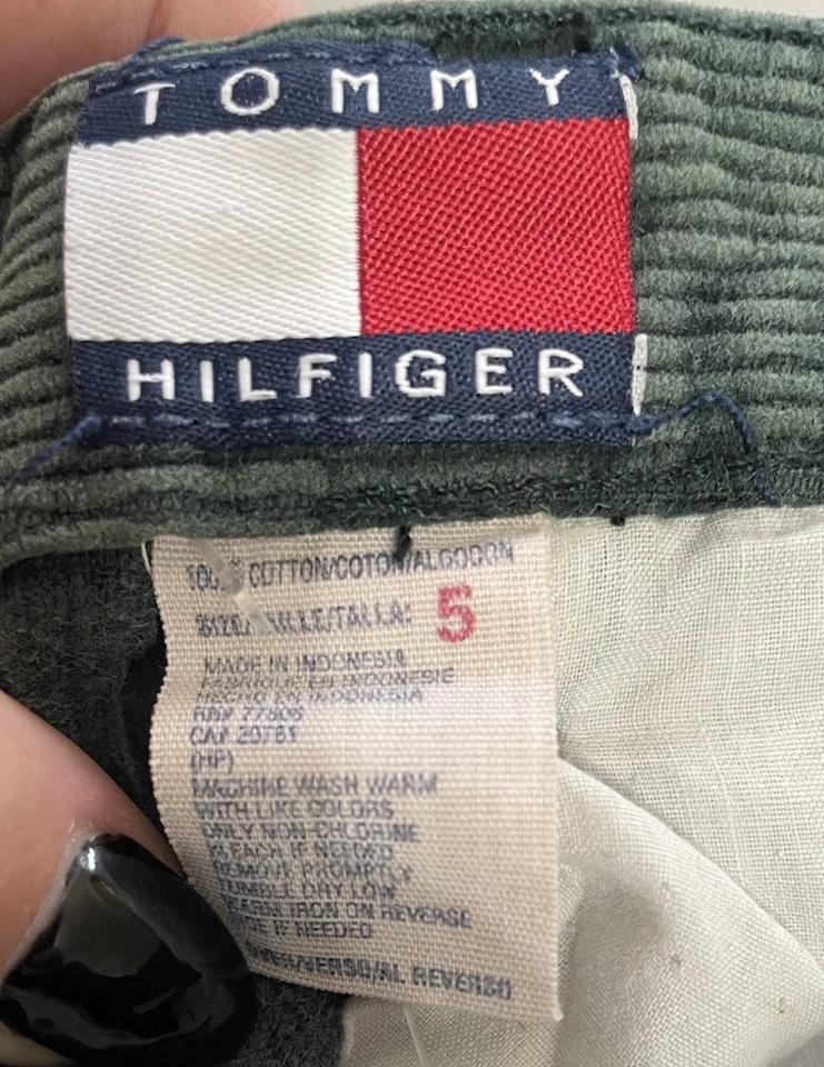 Vintage Boys Forest Green Tommy Hilfiger Corduroy Pants, Size 5, Fall / Holiday - Image 4 of 4