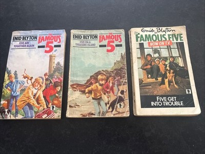Enid Blyton Famous Five Bundle x3 Reading Copies 1970s 80s Well-Read Set