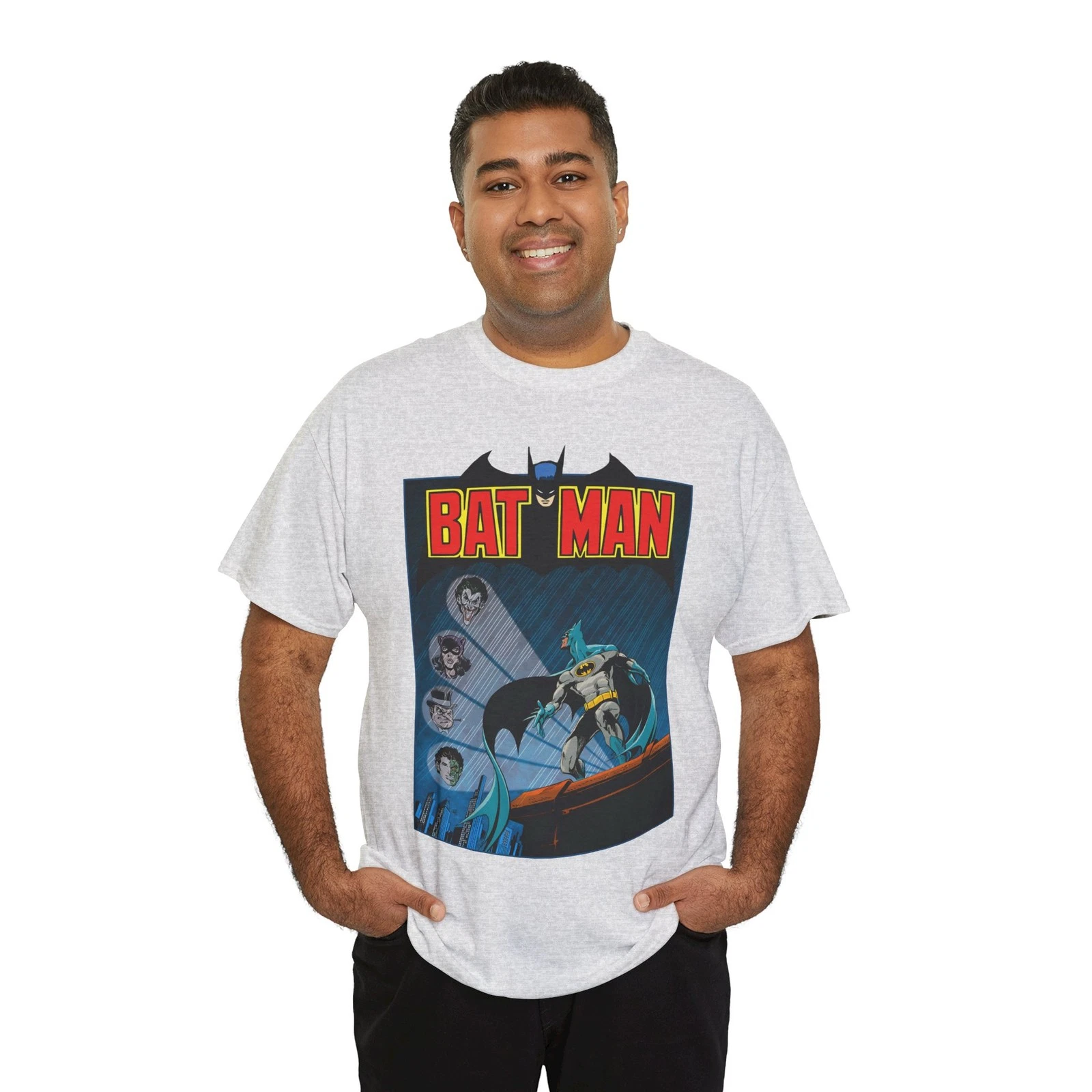 Batman T-Shirt - DC Comics - Catwoman, Joker, Two-Face, Penguin - Bronze Age Art