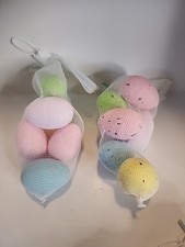 Decorative Foam Eggs Crafts Nest Basket Wreath Pastel Speckle Solid 12pc BT3 