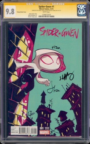 Spider-Gwen #1 Marvel 12/15 firmato Rico Renzo Jason Latour Skottie Young CGC 9.8