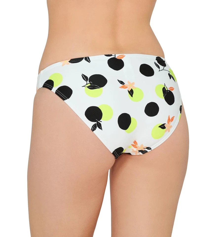 Pantalones de bikini Hula Honey ESF10094 para mujer junior Citrus Geo Hipster, SM, blancos Foto 2 de 2
