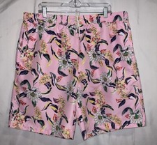 NWOT Men  s Polo Ralph Lauren Traveler Swim Trunks Shorts Pink Green Pony XLT