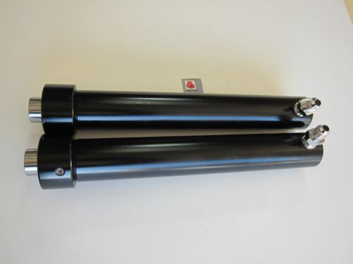 Lowrider Hydraulics 7" cylinder side port,black, lock-in screw, fittings, Chevy - Picture 5 of 5
