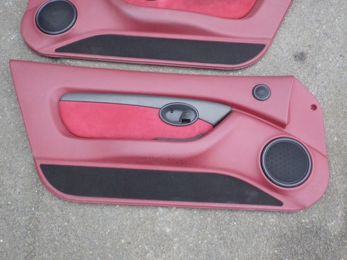 MG TF Red leather door cards Grenadine TF54 - Picture 2 of 4