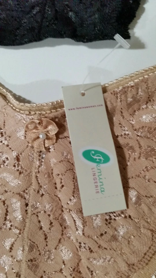 NWT Femina Lingerie Lot of 3 Lace High-Leg Panties L Black White Beige New! - Image 4 of 4