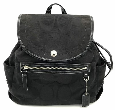 black coach mini backpack