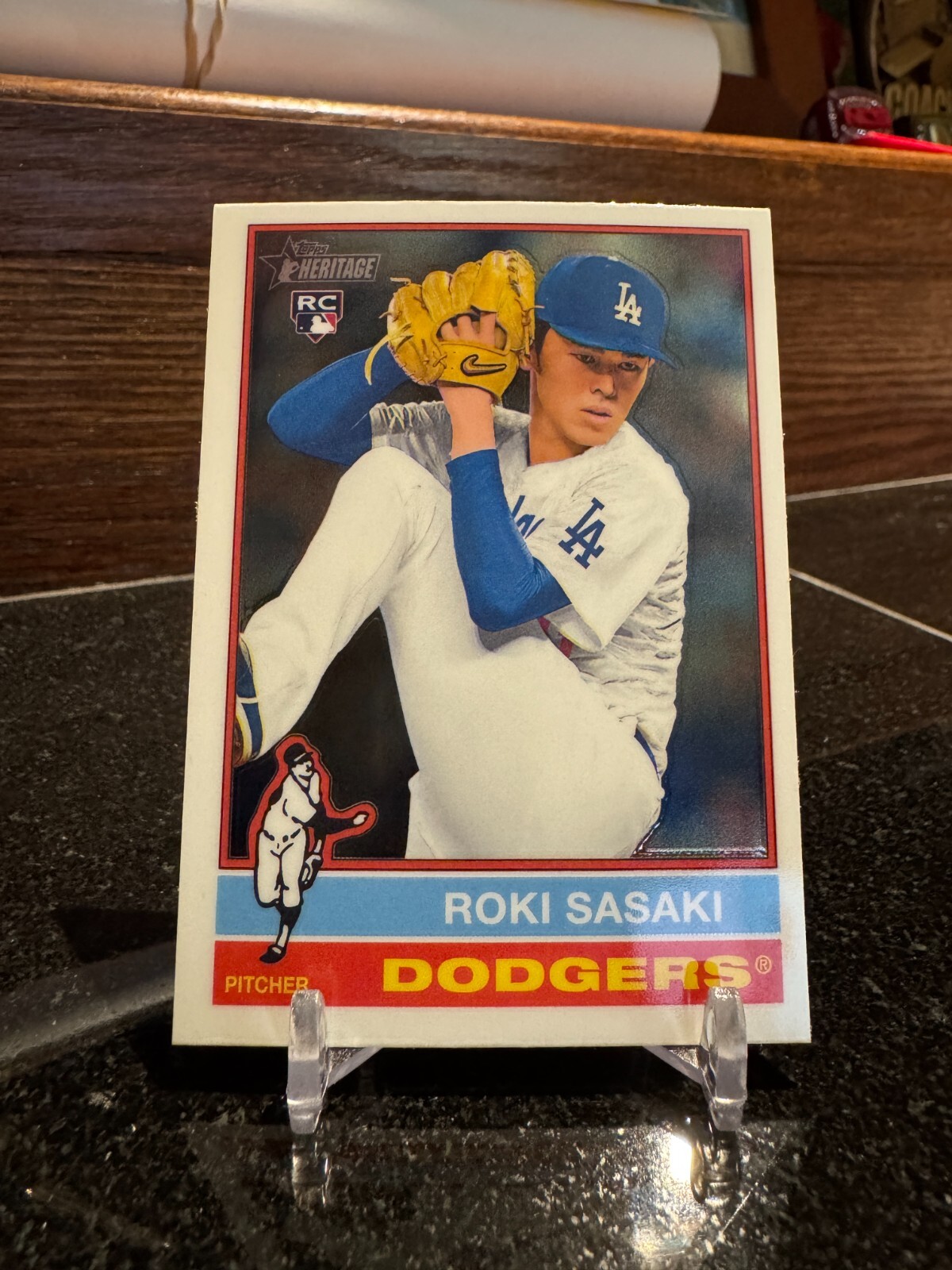 Roki Sasaki 2025 Topps Heritage Chrome #224 SP RC DODGERS