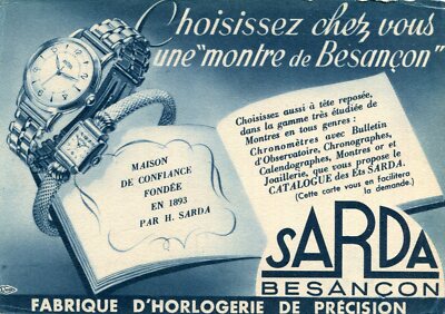 BESANCON Card Pub Factory of Precision Watchmaking SARDA 