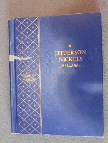 Whitmans Jefferson Nickels Coin Folder #9410, No Coins, 1938 to 1964; Old Money