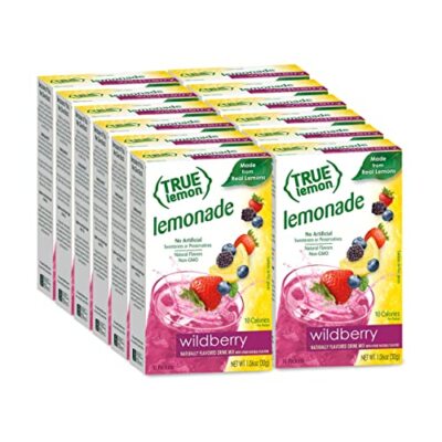 True Lemon Wildberry Lemonade Water Enhancer Drink Mix 12 Pack of 10 Count Bo...