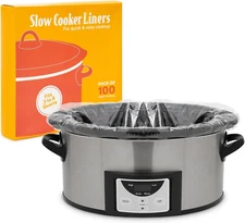 Okuna Outpost Slow Cooker Liners, Clear Plastic Cooking Bags for Oval or round P