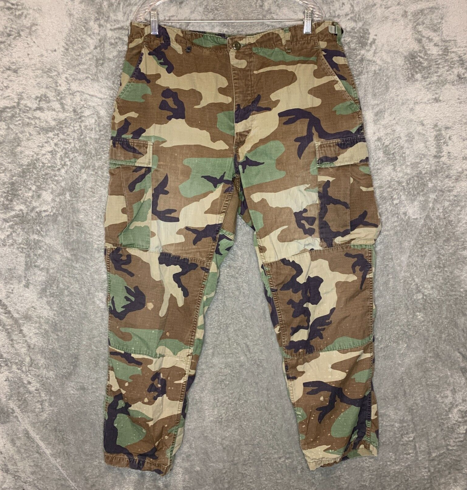 Vtg Men Army Military Outdoor Tactical Double Knee Tapered Cargo Pants 36x31*