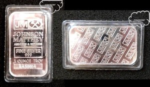 JOHNSON-MATTHEY-1-TROY-OZ-SEALED-SILVER-BAR-UNC-999-FINE-SILVER-BULLION