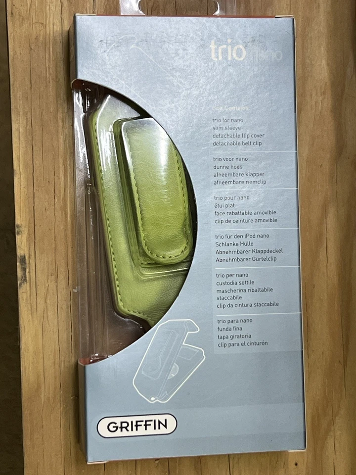 Funda protectora Griffin TRIO para Apple iPod Nano CUERO-Verde Lima Foto 2 de 4