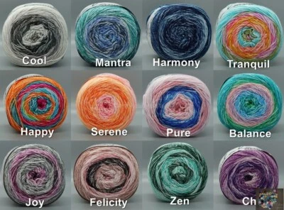 Lion Brand Mandala Yarn Cake Ombre CHOOSE COLOR