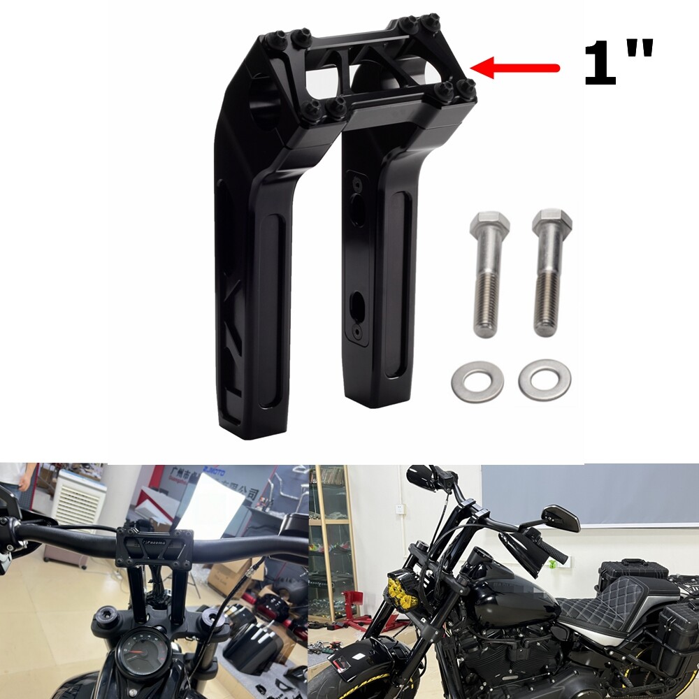 1" Handlebar Riser Kit for Harley Dyna Softail Low Rider S ST Fat Bob FXFB FXFBS