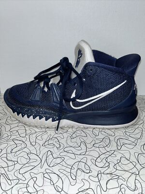 Nike Mens Kyrie 7 TB Midnight Navy White Basketball Shoes  display picture 1