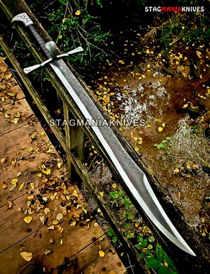34'' Custom Hand Forged J2 Steel Hunting Falchion Medieval Roman Viking Sword
