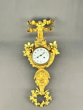19th Century French Gilt Etienne Lenoir of Paris 25" Wall Clock