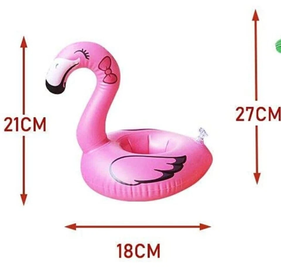 Pool Getränkehalter Bar Aufblasbar Wolkenform Weiß Dosen Flamingo - Bild 4 von 4