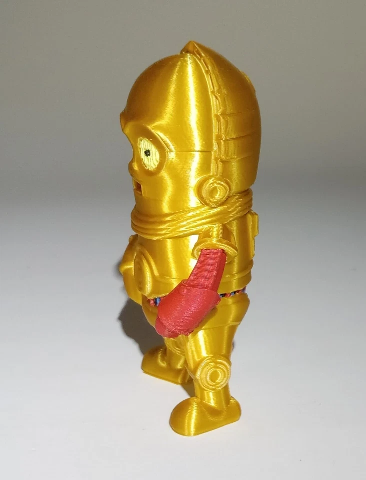 Mini estatuilla miniatura C-3PO modelo Star Wars brazo rojo Foto 4 de 4
